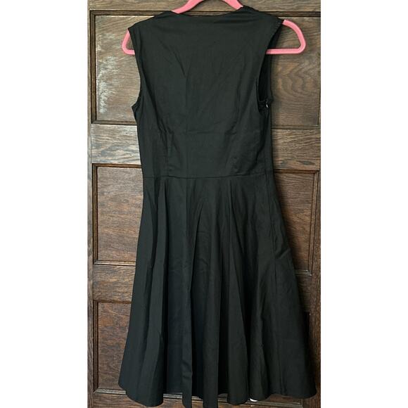 KR Kill Real Vintage Style Black White Floral Rockabilly Dress Sz M Retro Pinup - Picture 4 of 6